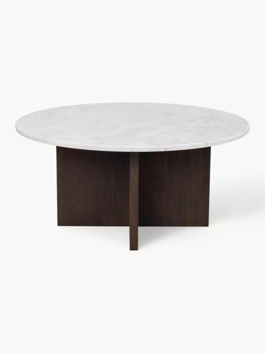 Couchtische-Rowico Runder Marmor-Couchtisch Brooksville