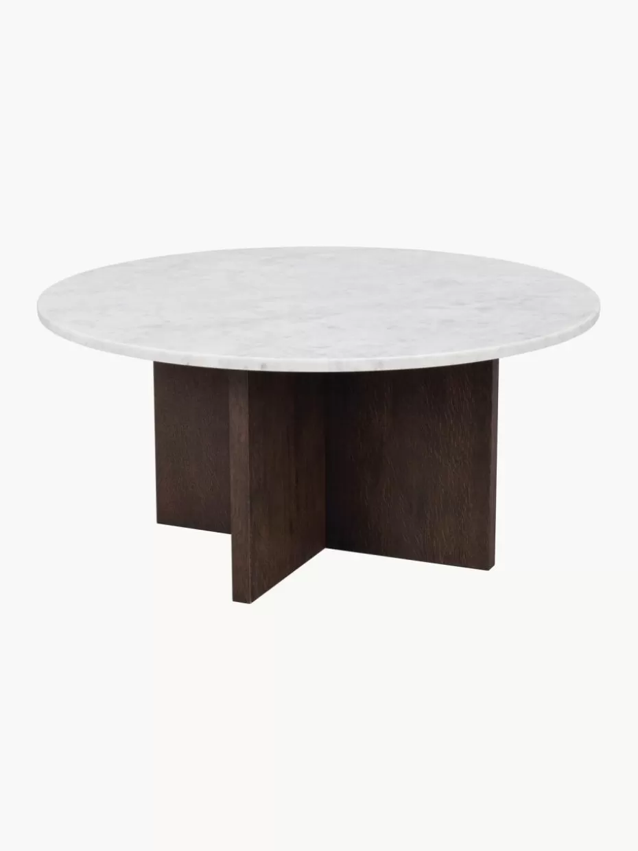 Couchtische-Rowico Runder Marmor-Couchtisch Brooksville