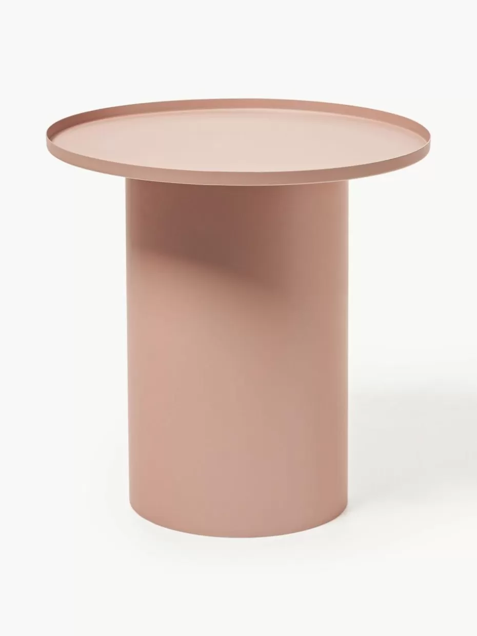 Beistelltische-Westwing Runder Metall-Beistelltisch Sverre Beige