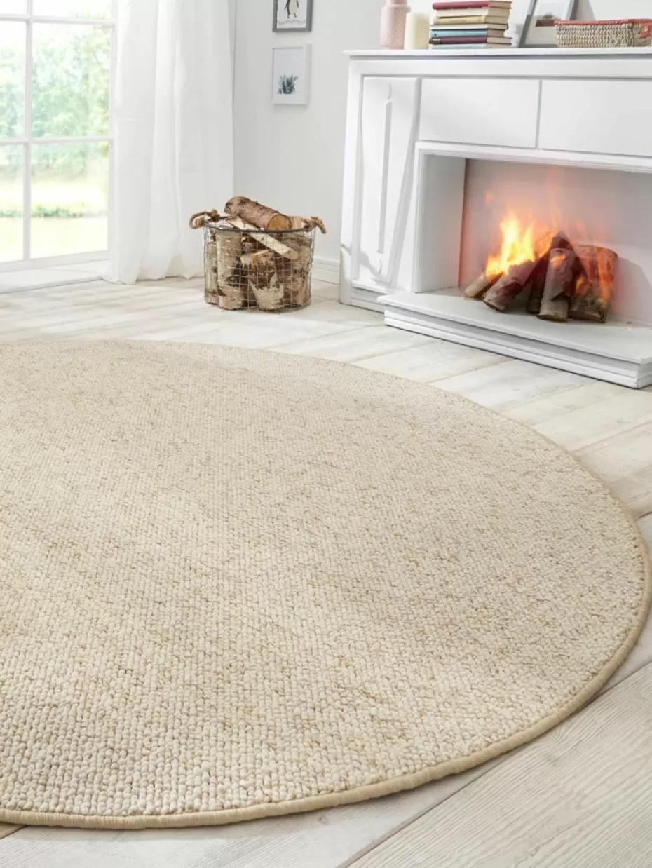 Runde Teppiche-Westwing Runder Niederflor-Teppich Lyon mit Schlingen-Flor