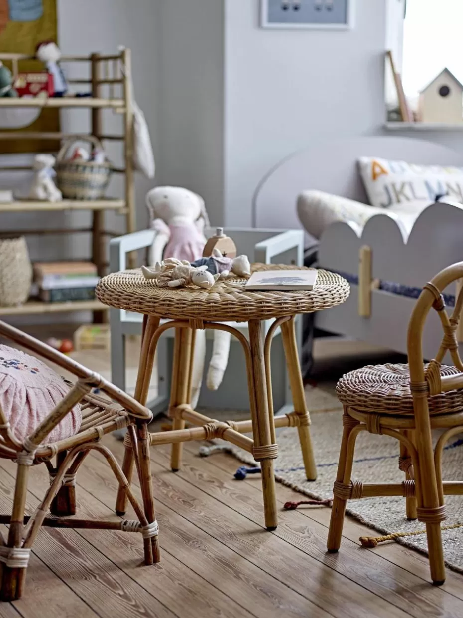 Tische-Bloomingville mini Runder Rattan-Kindertisch Hortense