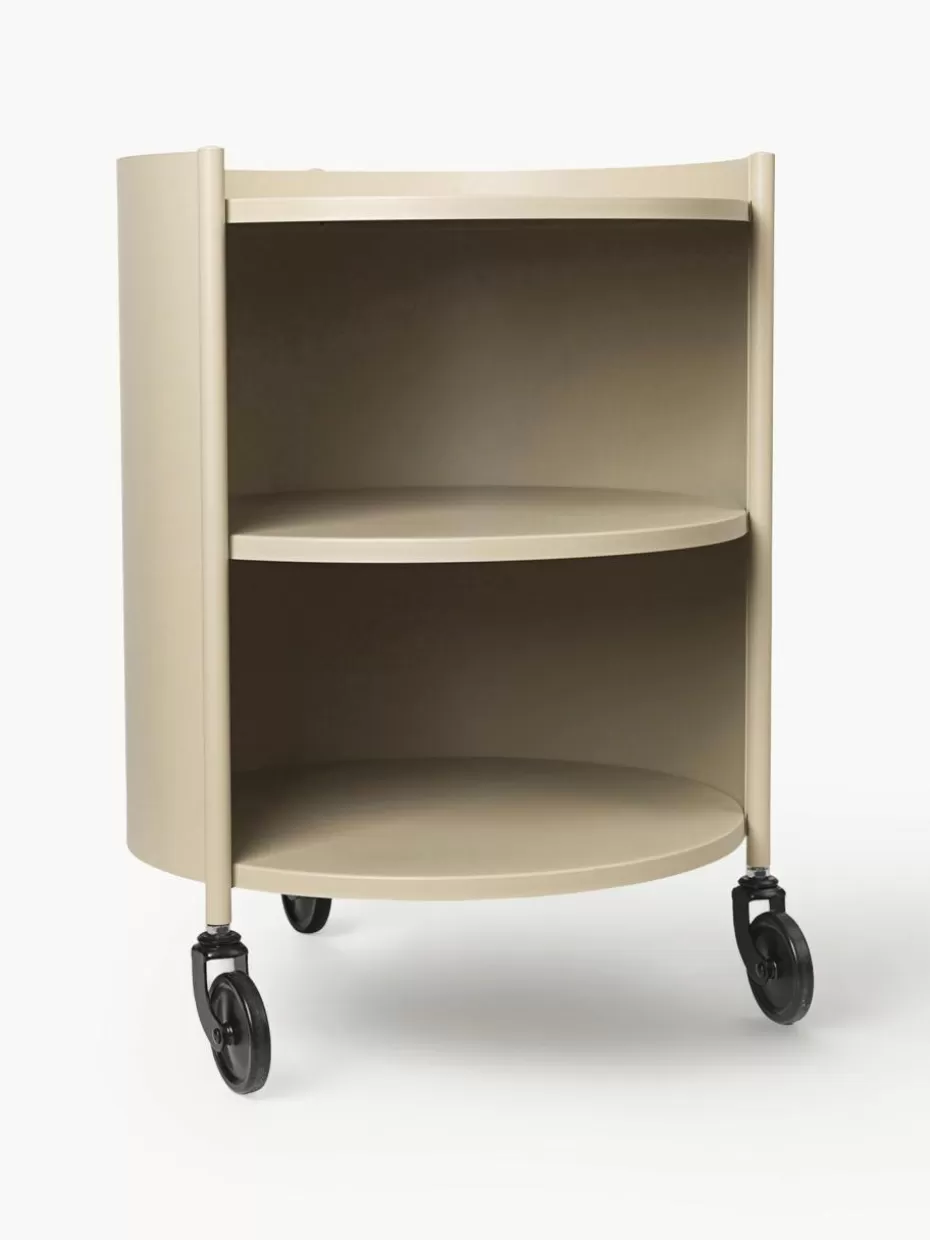 Schreibtisch Container-ferm LIVING Runder Rollcontainer Eve Hellbeige, matt