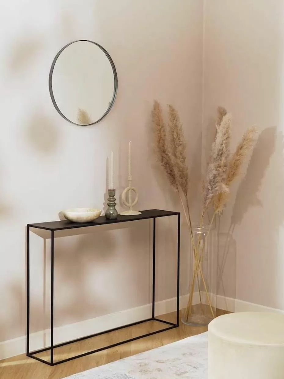 Wandspiegel-Westwing Collection Runder Wandspiegel Lacie Silberfarben