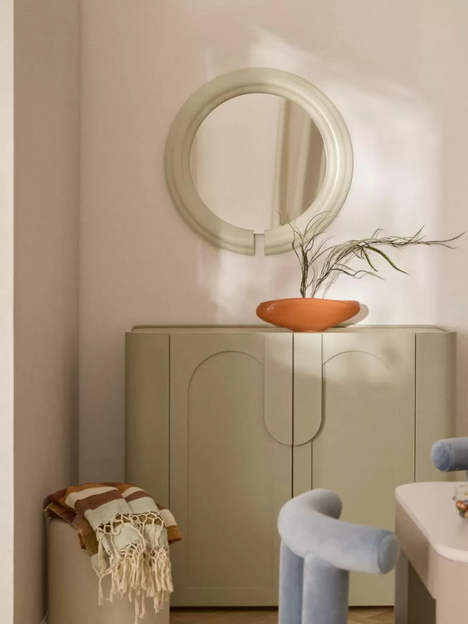 Wandspiegel-Westwing Collection Runder Wandspiegel Mael Off White