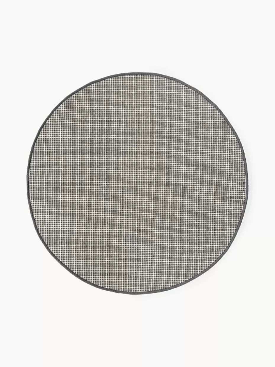 Runde Teppiche-Westwing Collection Runder Wollteppich Amaro, handgewebt Grau, Hellbeige