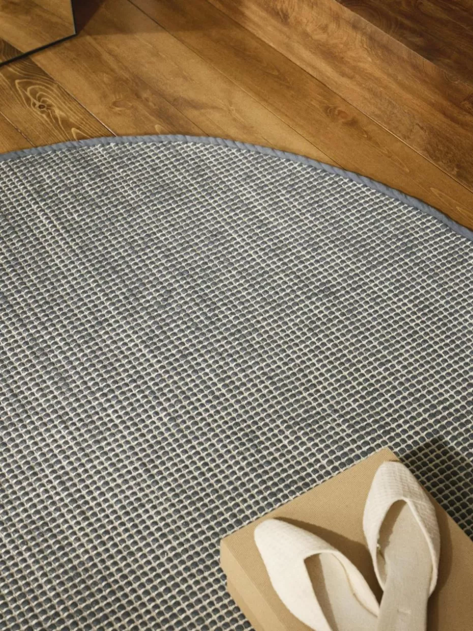 Runde Teppiche-Westwing Collection Runder Wollteppich Amaro, handgewebt Grau, Hellbeige