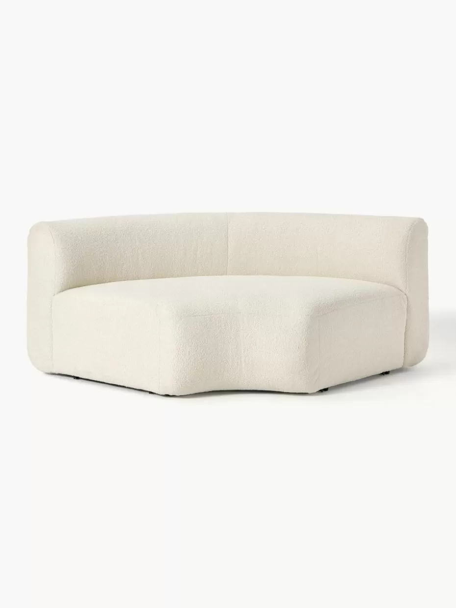 Sofas | Sofaserien-Westwing Collection Rundes Teddy-Eckmodul Sofia Teddy Off White