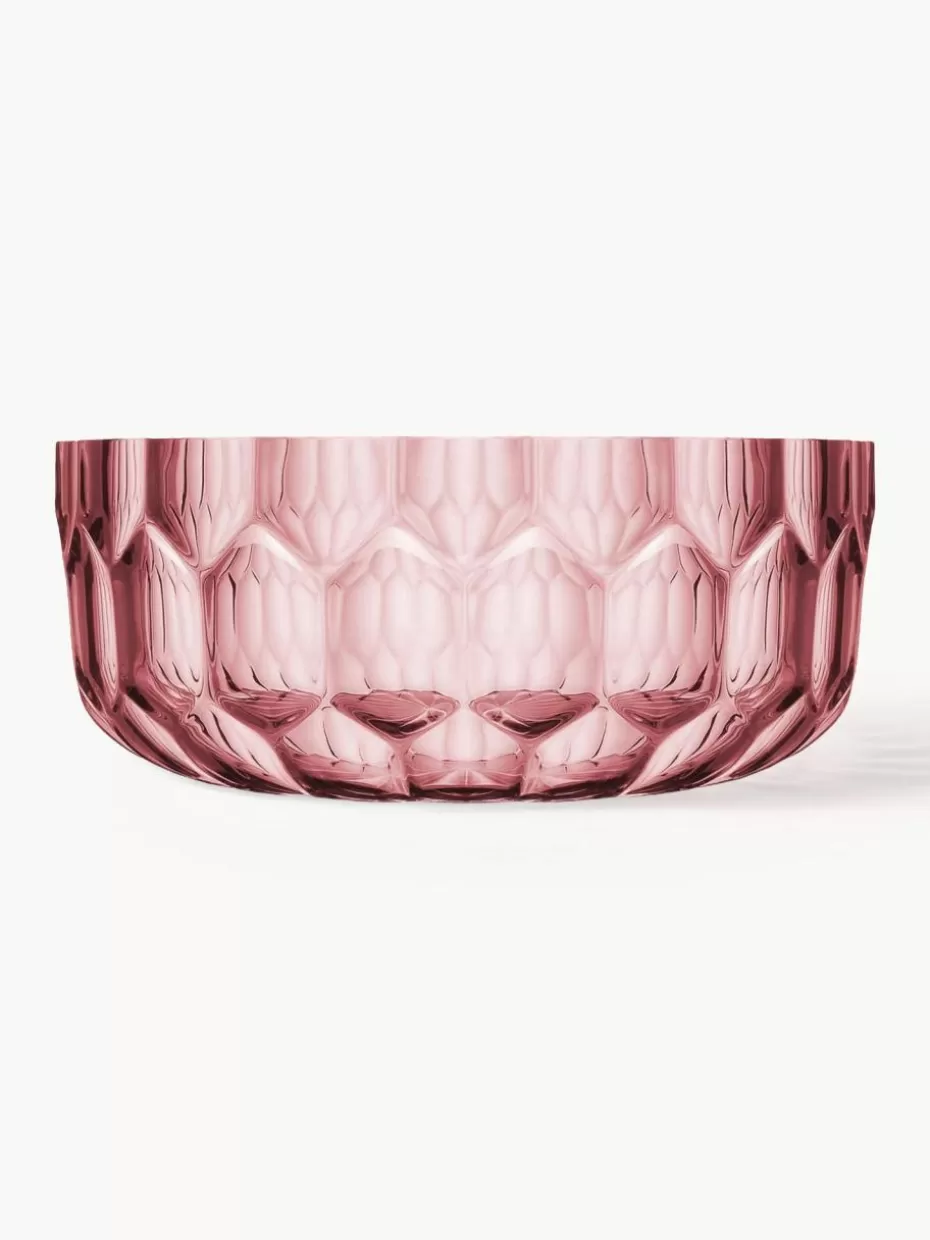 Servierplatten & Schüsseln-Kartell Salatschüssel Jellies mit Strukturmuster Rosa