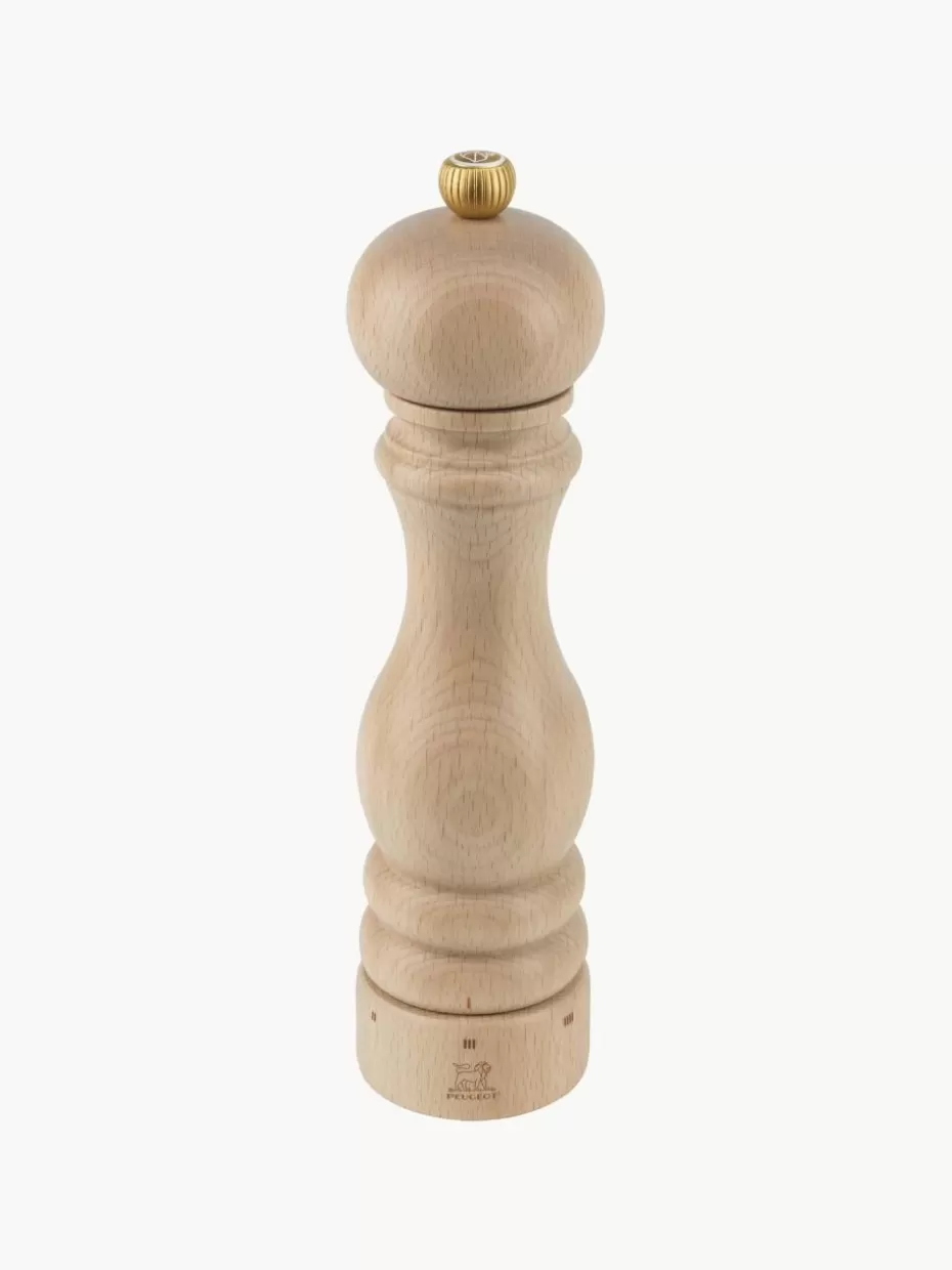 Gewürzmühlen-Peugeot Saveurs Salzmühle Paris aus , H 22 cm Buchenholz