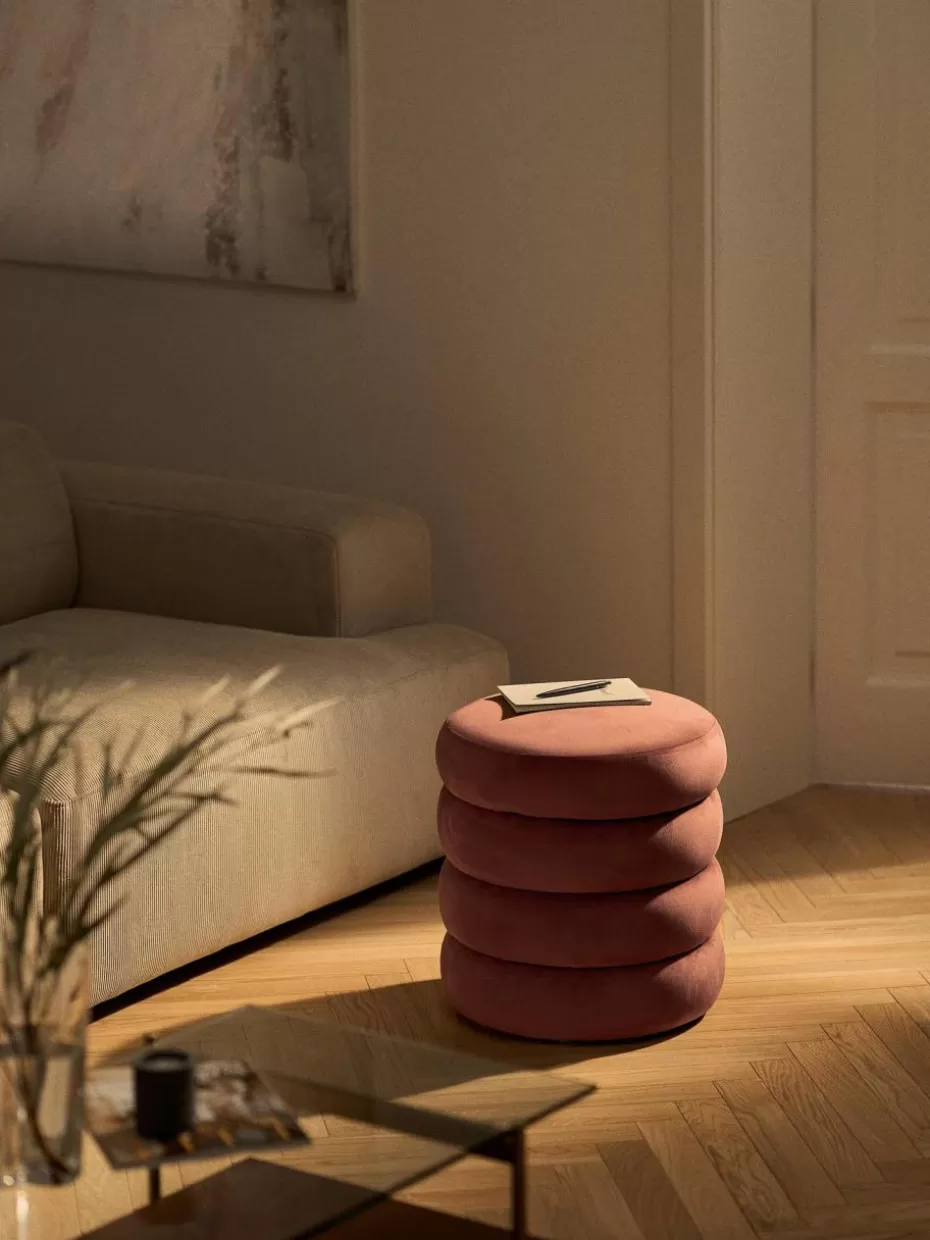 Flur Hocker | Hocker-Westwing Collection Samt-Hocker Alto Samt Rostrot