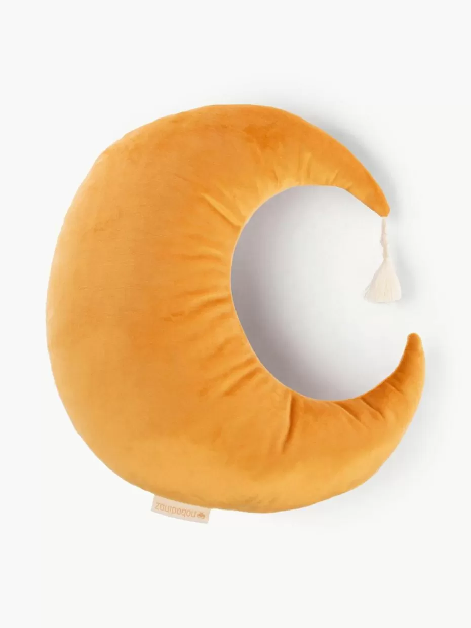 Kissen-Nobodinoz Samt-Kuschelkissen Pierrot Orange