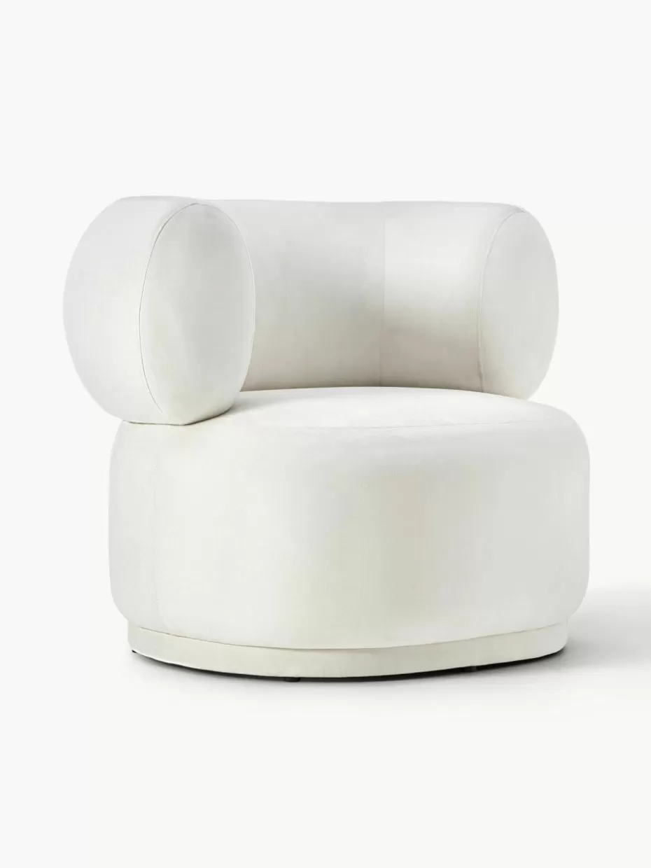 Sessel-Westwing Collection Samt-Sessel Cori Samt Cremeweiß