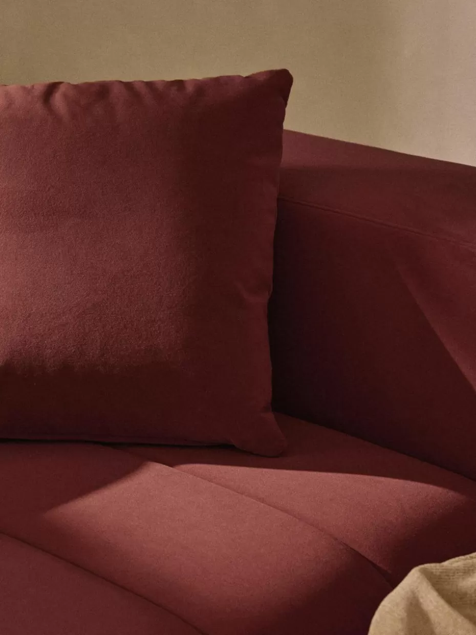 Sofakissen | Sofaserien-Westwing Collection Samt-Sofa-Kissen Lena Samt Weinrot
