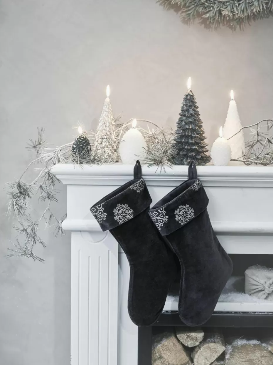Weihnachtliche Deko-Objekte | Festliche Eleganz-Lene Bjerre Samt-Weihnachtsstrumpf Stassia