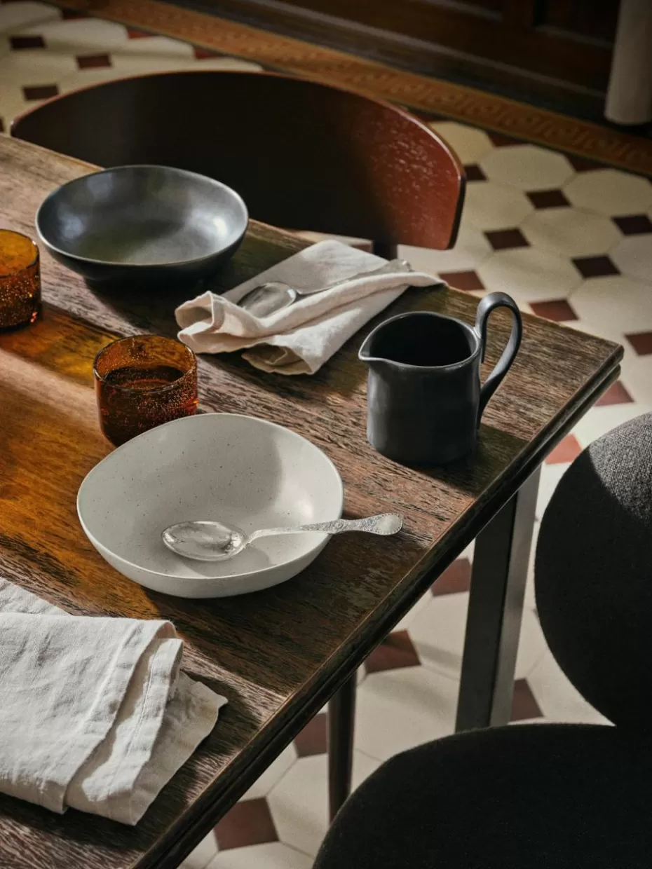 Weihnachtsgeschirr | Nordic Celebrations-ferm LIVING Schale Flow aus Steinzeug Off White, gesprenkelt