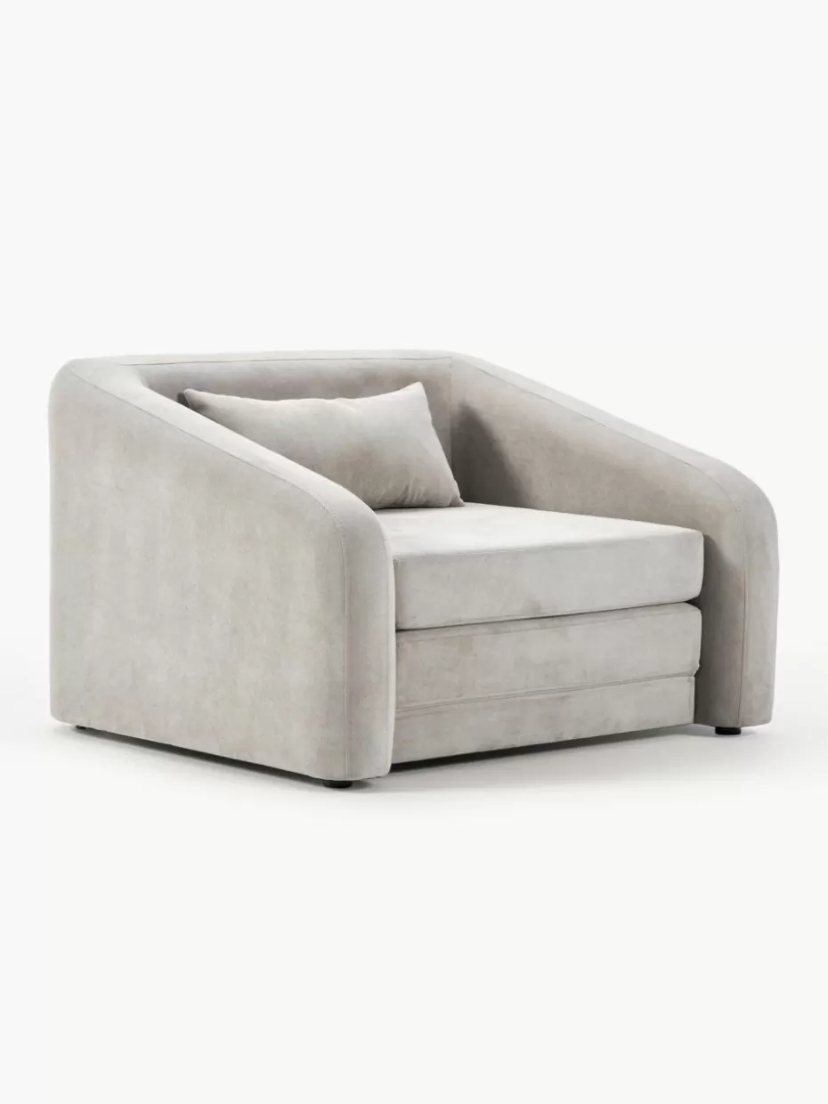 Sessel | Sofas-Westwing Collection Schlafsessel Eliot Webstoff Hellgrau