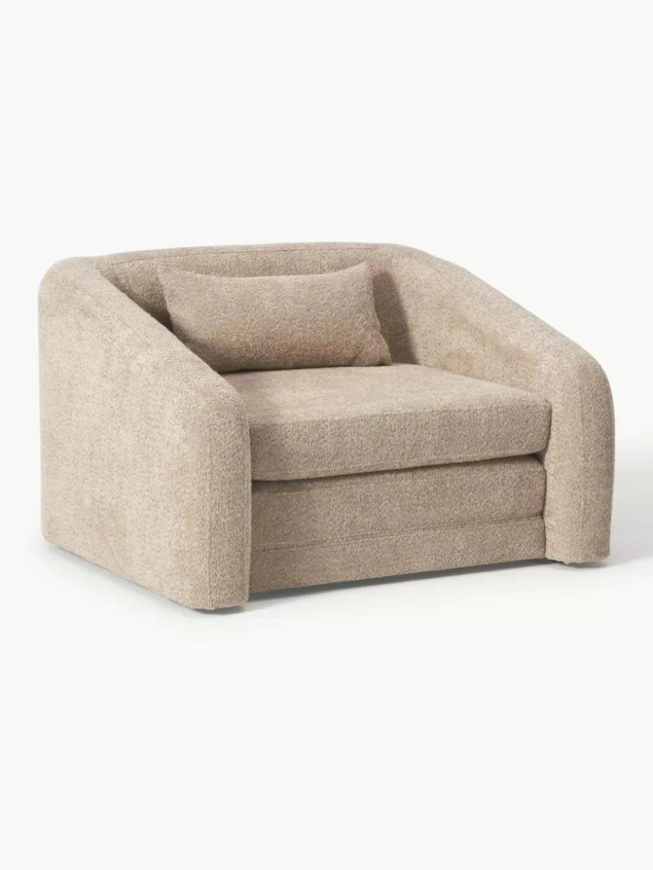 Sessel | Sofas-Westwing Collection Schlafsessel Eliot aus Teddy-Bouclé Teddy-Bouclé Beige