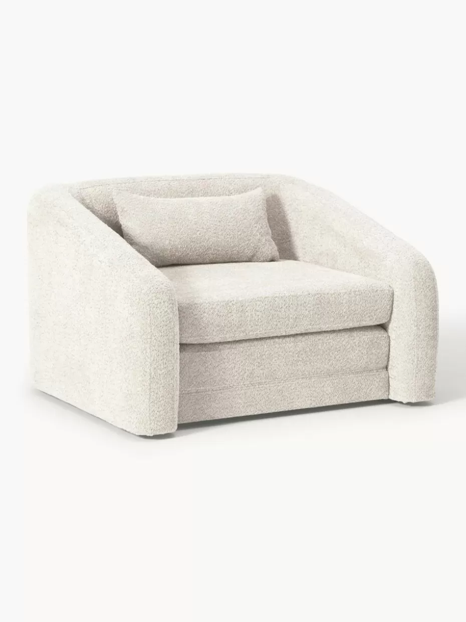 Sessel | Sofas-Westwing Collection Schlafsessel Eliot aus Teddy-Bouclé Teddy-Bouclé Off White