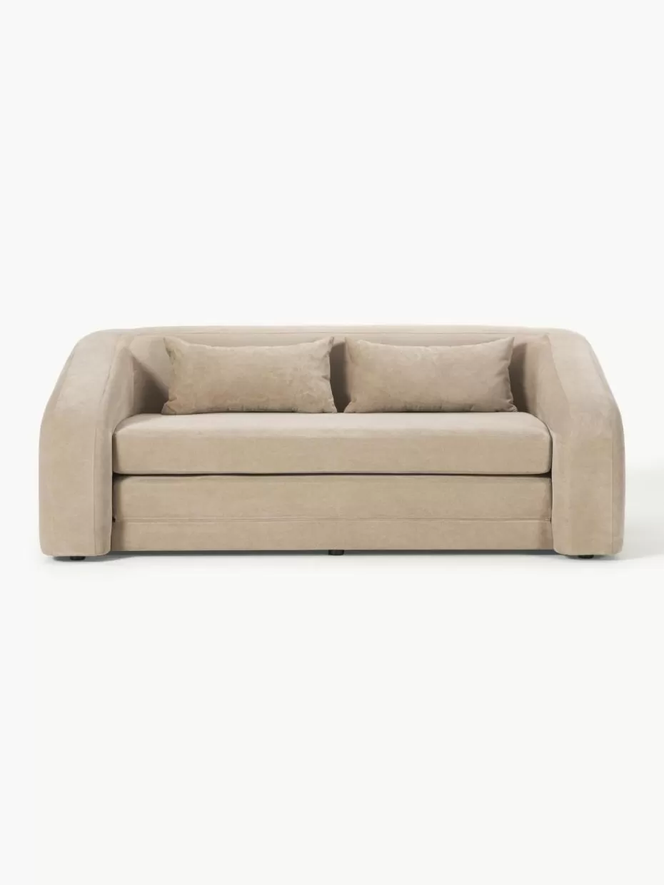 Sofas | Sofaserien-Westwing Collection Schlafsofa Eliot (2-Sitzer) Webstoff Beige