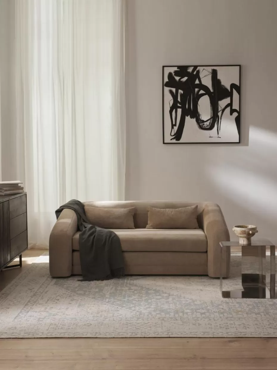 Sofas | Sofaserien-Westwing Collection Schlafsofa Eliot (2-Sitzer) Webstoff Beige