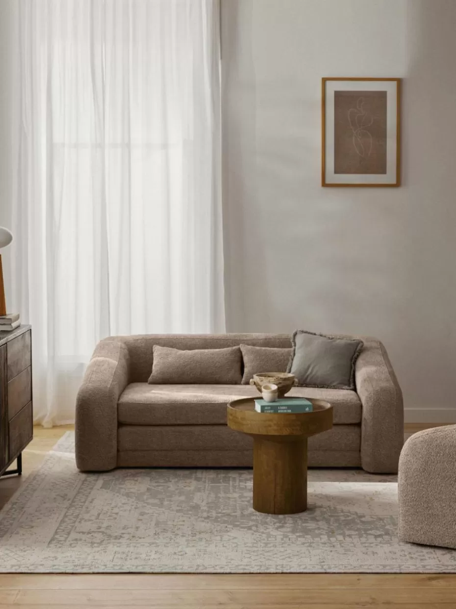 Sofas | Sofaserien-Westwing Collection Schlafsofa Eliot (2-Sitzer) aus Teddy-Bouclé Teddy-Bouclé Beige
