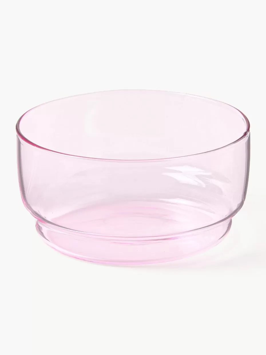 Schalen & Bowls-Lyngby Schälchen Torino aus Borosilikatglas, 2 Stück Hellrosa, transparent