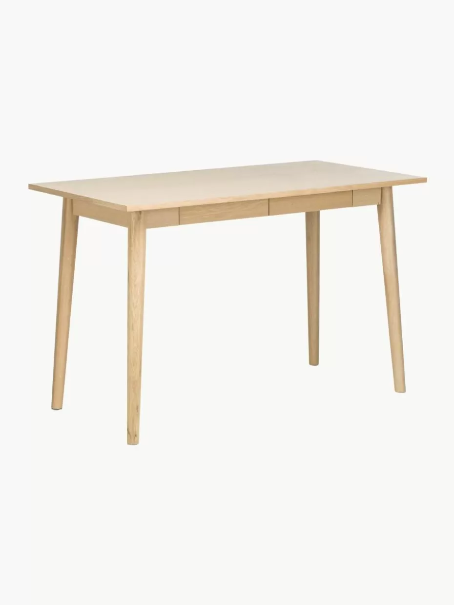 Schreibtische-Westwing Schmaler Holz-Schreibtisch Marte