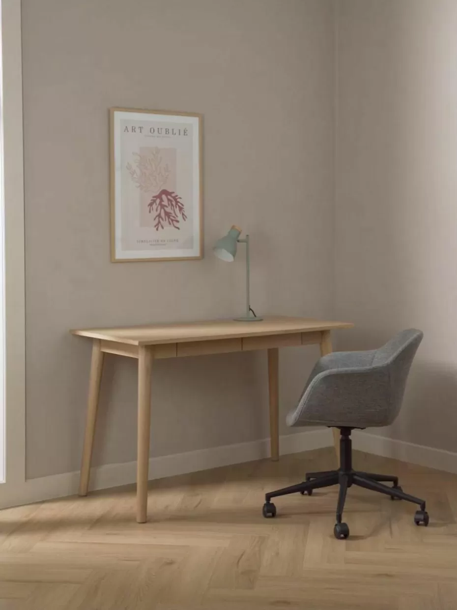Schreibtische-Westwing Schmaler Holz-Schreibtisch Marte