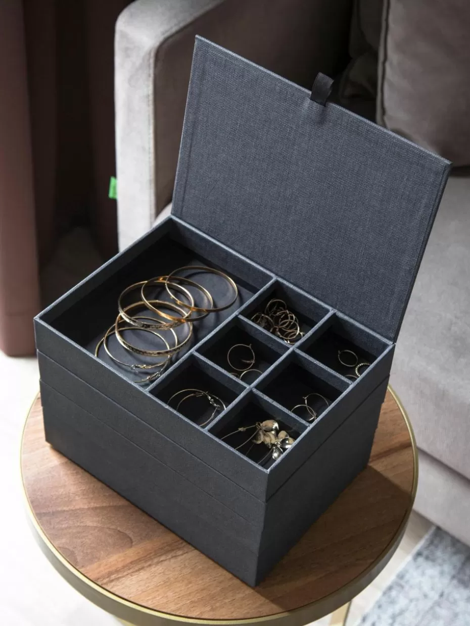 Dosen & Schmuckkästchen-Bigso Box of Sweden Schmuckbox Precious mit Magnet-Verschluss Anthrazit