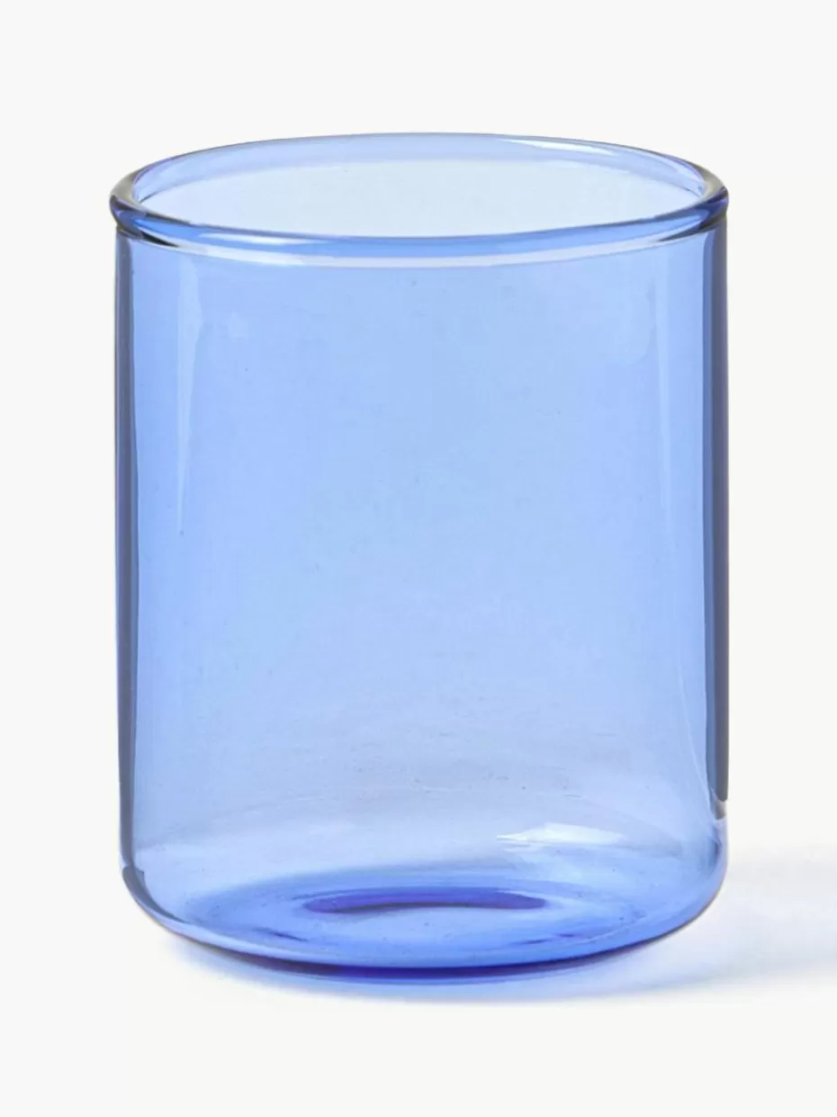 Bargläser-Lyngby Schnapsgläser Torino aus Borosilikatglas, 2 Stück Blau, transparent