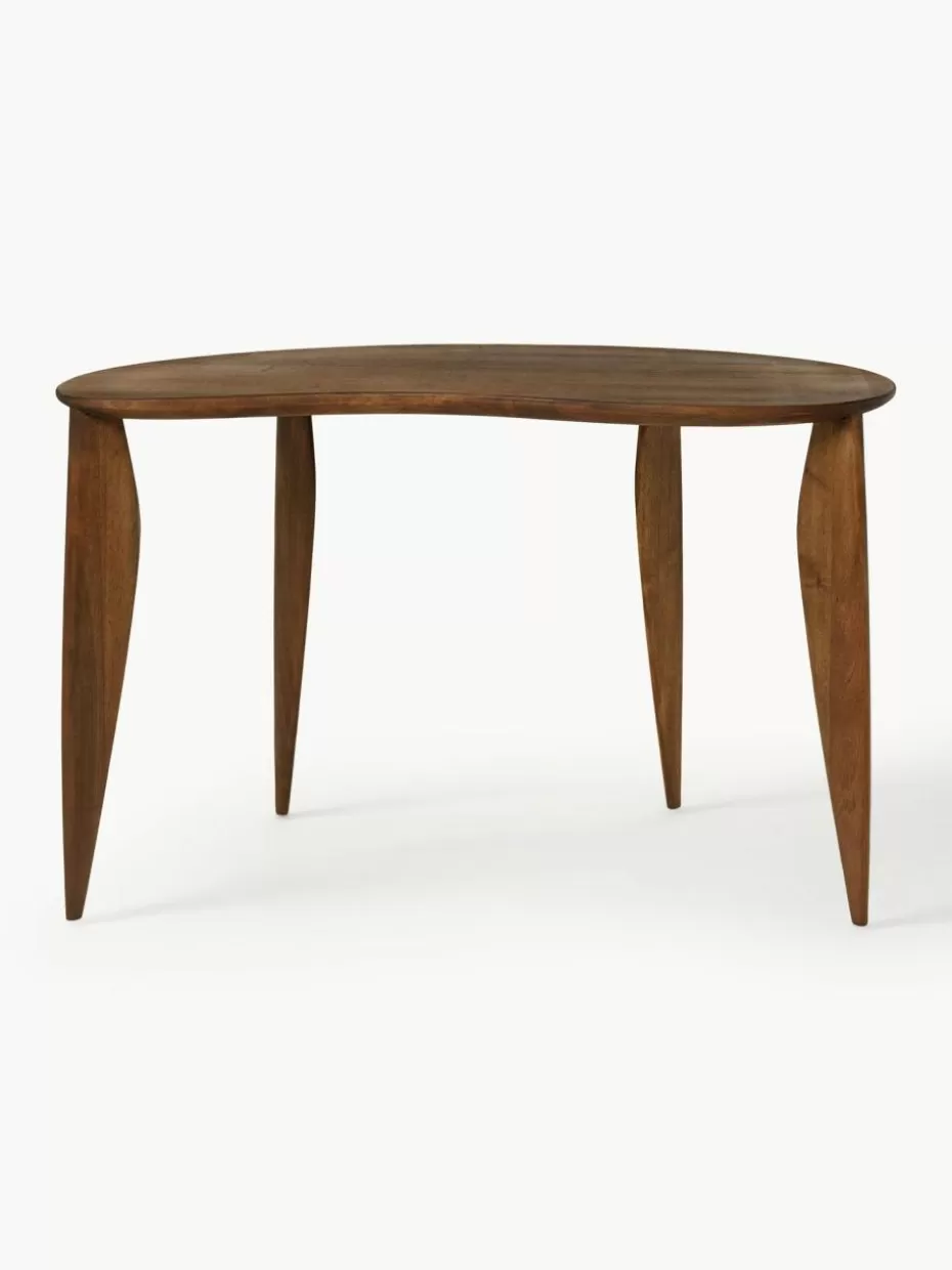 Schreibtische-ferm LIVING Schreibtisch Feve aus Walnussholz in organischer Form