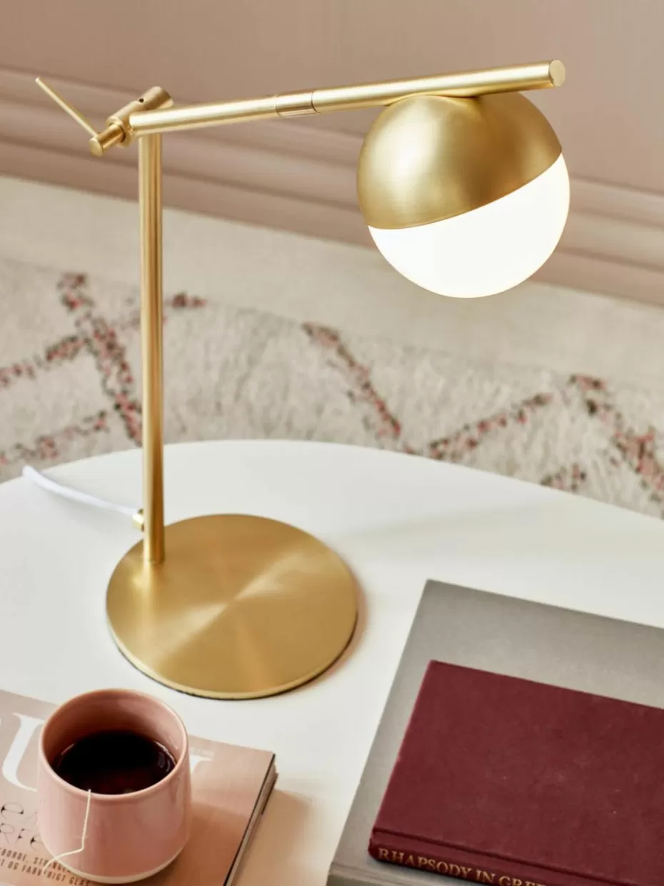 Schreibtischlampen-Westwing Schreibtischlampe Contina mit Opalglas