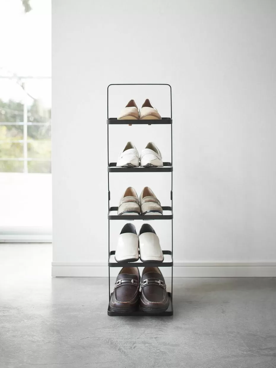Schuhschränke & Schuhregale-Yamazaki Schuhregal Tower aus Metall Schwarz