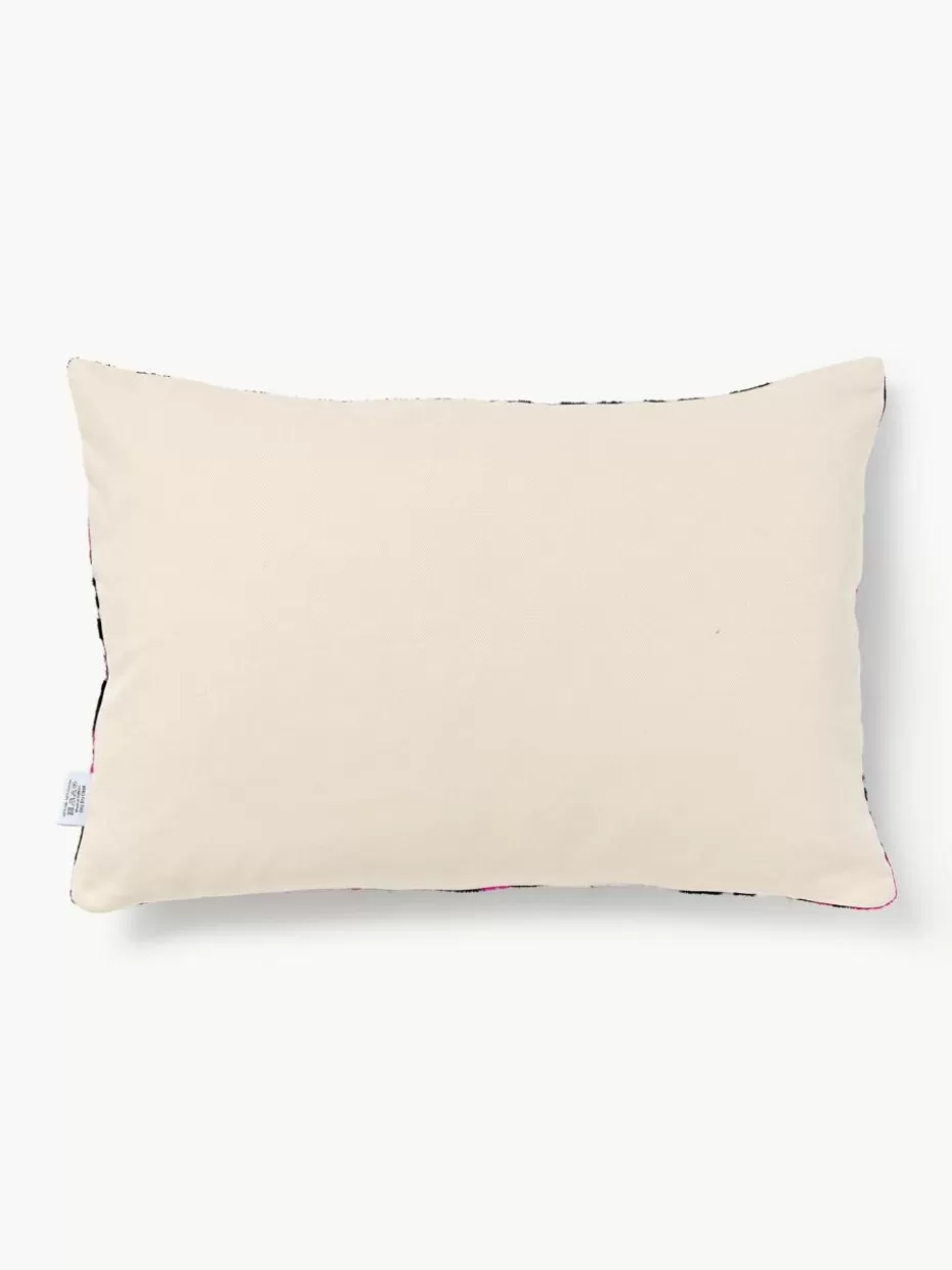 Dekokissen-Les Ottomans Seidensamt-Kissenhülle Velvety mit abstraktem Muster Pink, Schwarz, Weiß