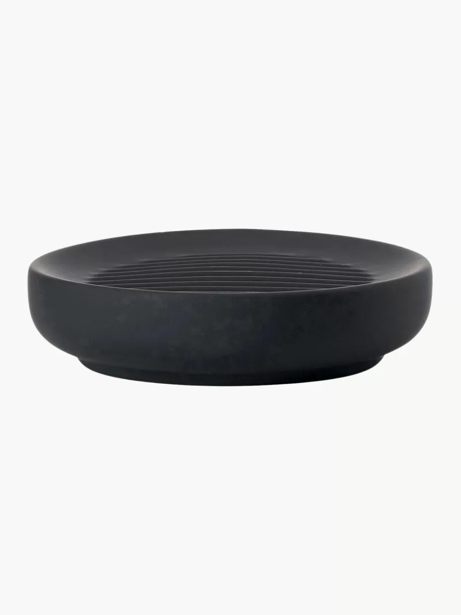 Seifenspender & Seifenschalen-Zone Denmark Seifenschale Ume mit Soft-Touch Oberfläche Schwarz