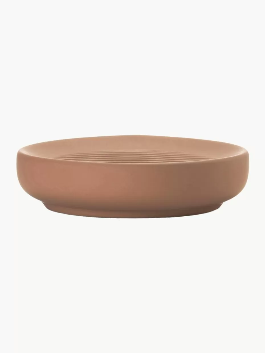 Seifenspender & Seifenschalen-Zone Denmark Seifenschale Ume mit Soft-Touch Oberfläche Terrakotta