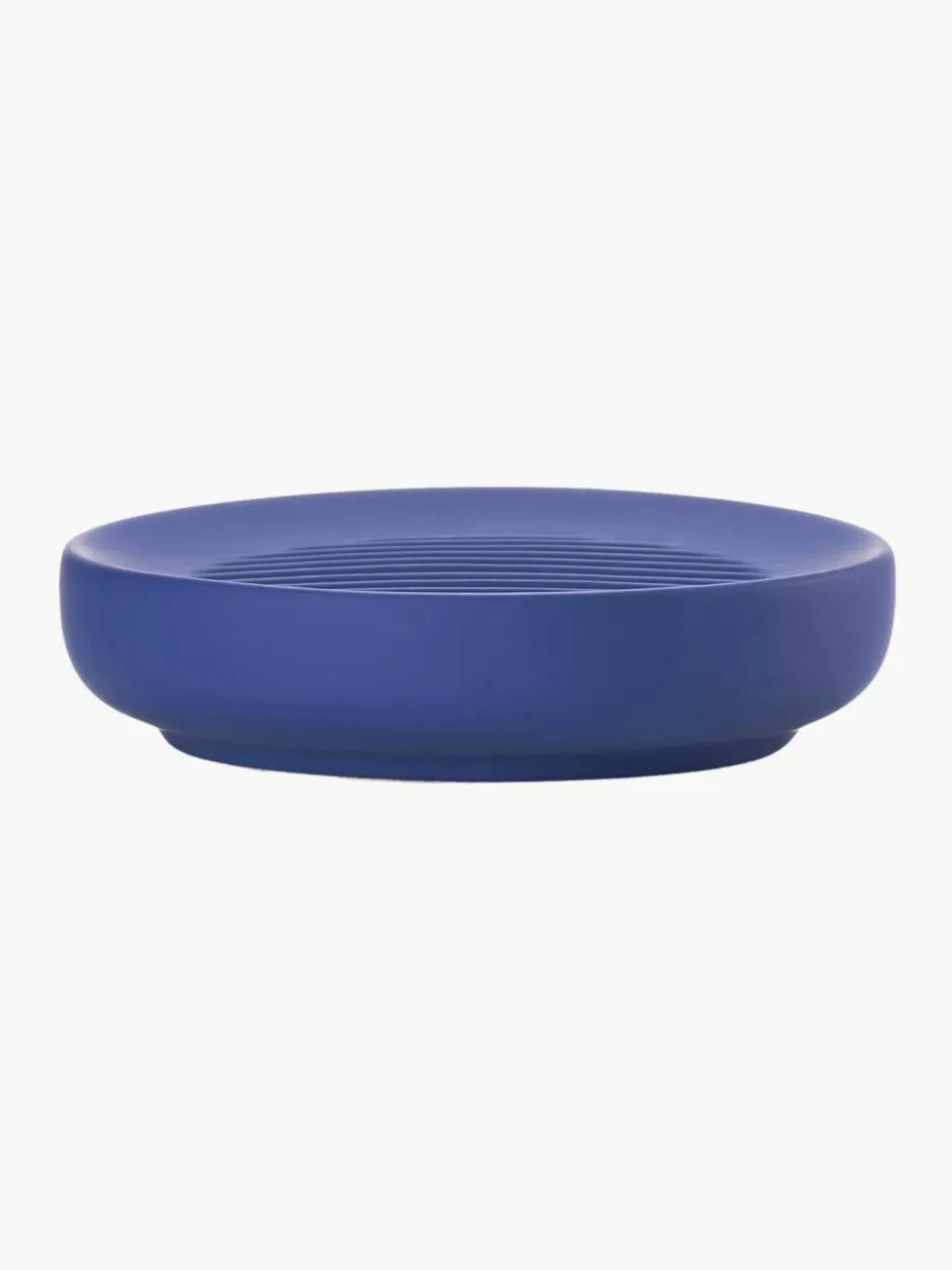 Seifenspender & Seifenschalen-Zone Denmark Seifenschale Ume mit Soft-Touch Oberfläche Royalblau
