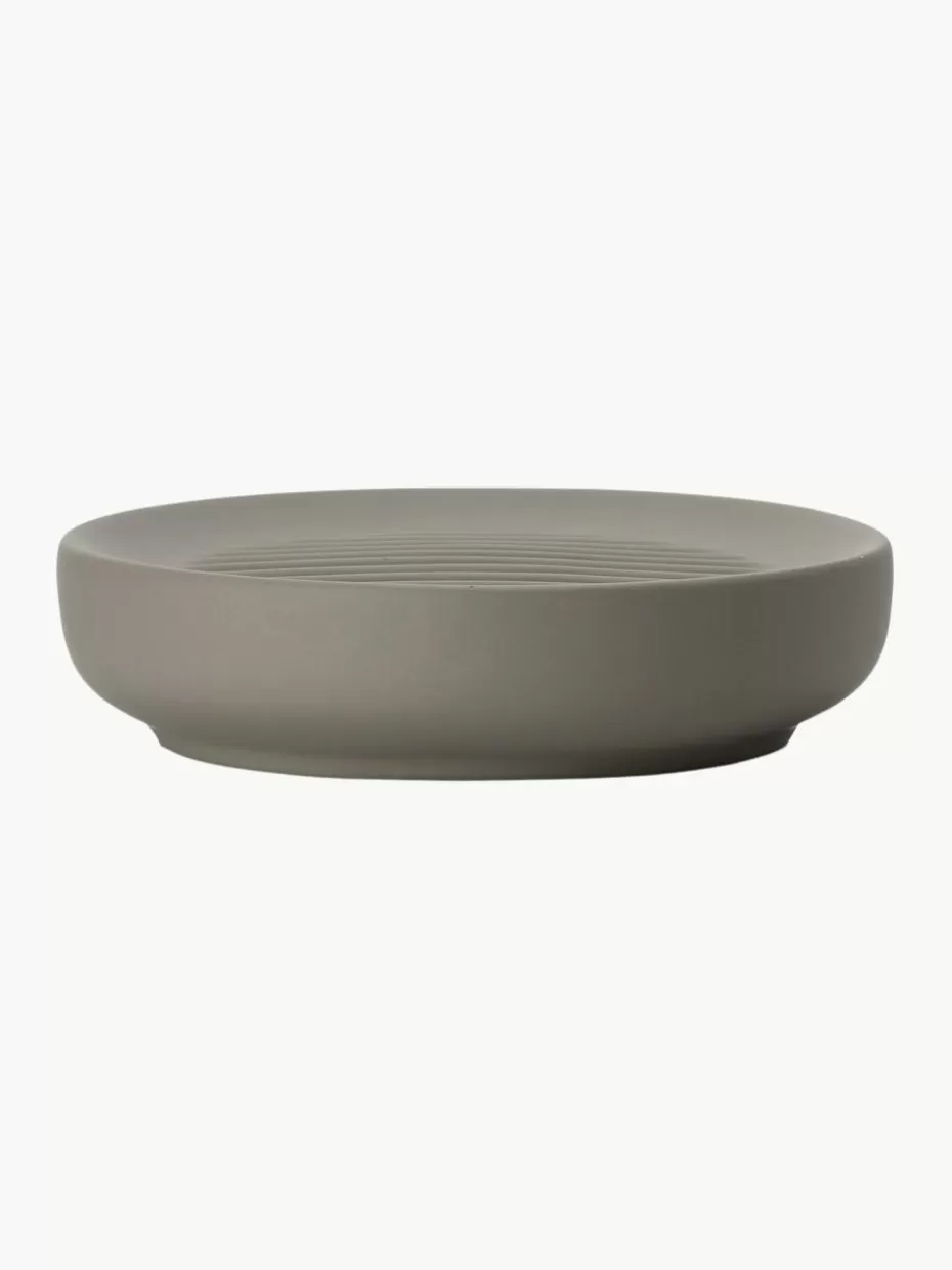 Seifenspender & Seifenschalen-Zone Denmark Seifenschale Ume mit Soft-Touch Oberfläche Taupe