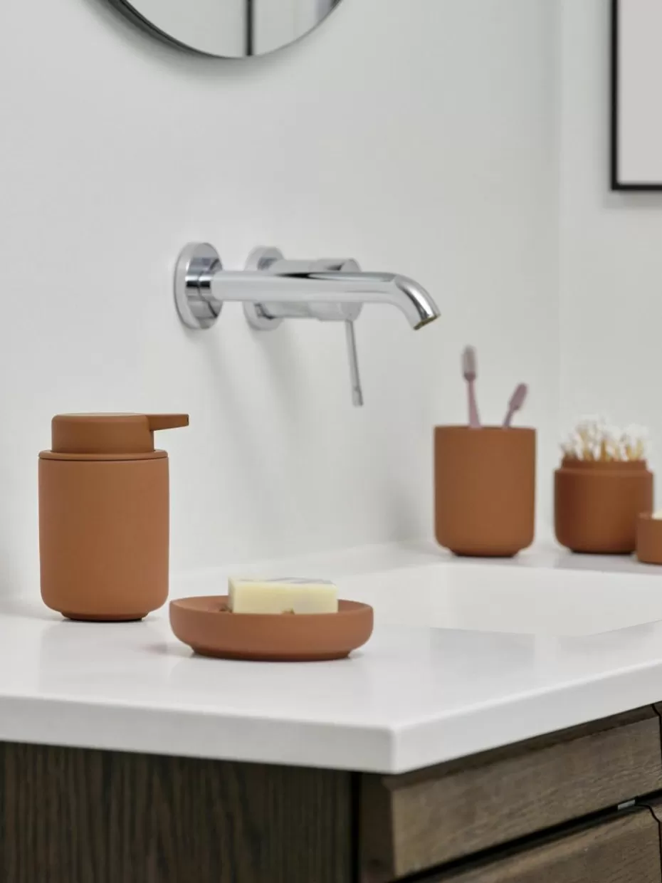 Seifenspender & Seifenschalen-Zone Denmark Seifenschale Ume mit Soft-Touch Oberfläche Terrakotta
