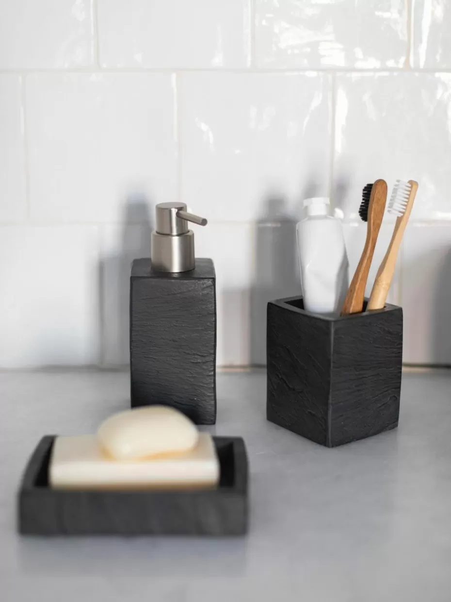 Seifenspender & Seifenschalen-Andrea House Seifenspender Slate in Schiefer-Optik