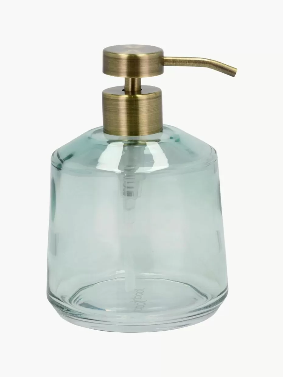 Seifenspender & Seifenschalen-Södahl Seifenspender Vintage aus Glas Hellblau, transparent