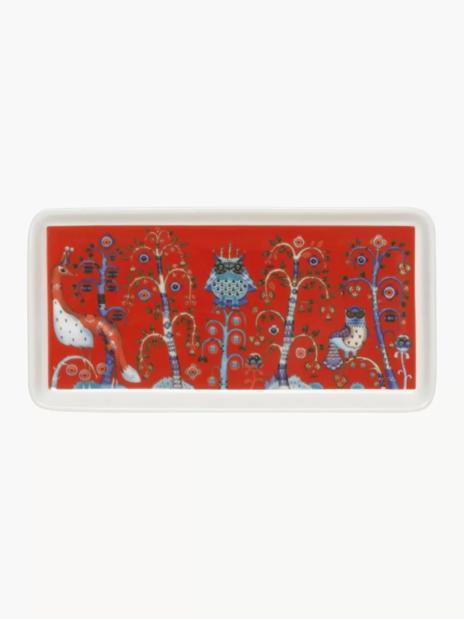 Weihnachtsgeschirr | Servierplatten & Schüsseln-iittala Servierplatte Taika aus Vitro-Porzellan Rot