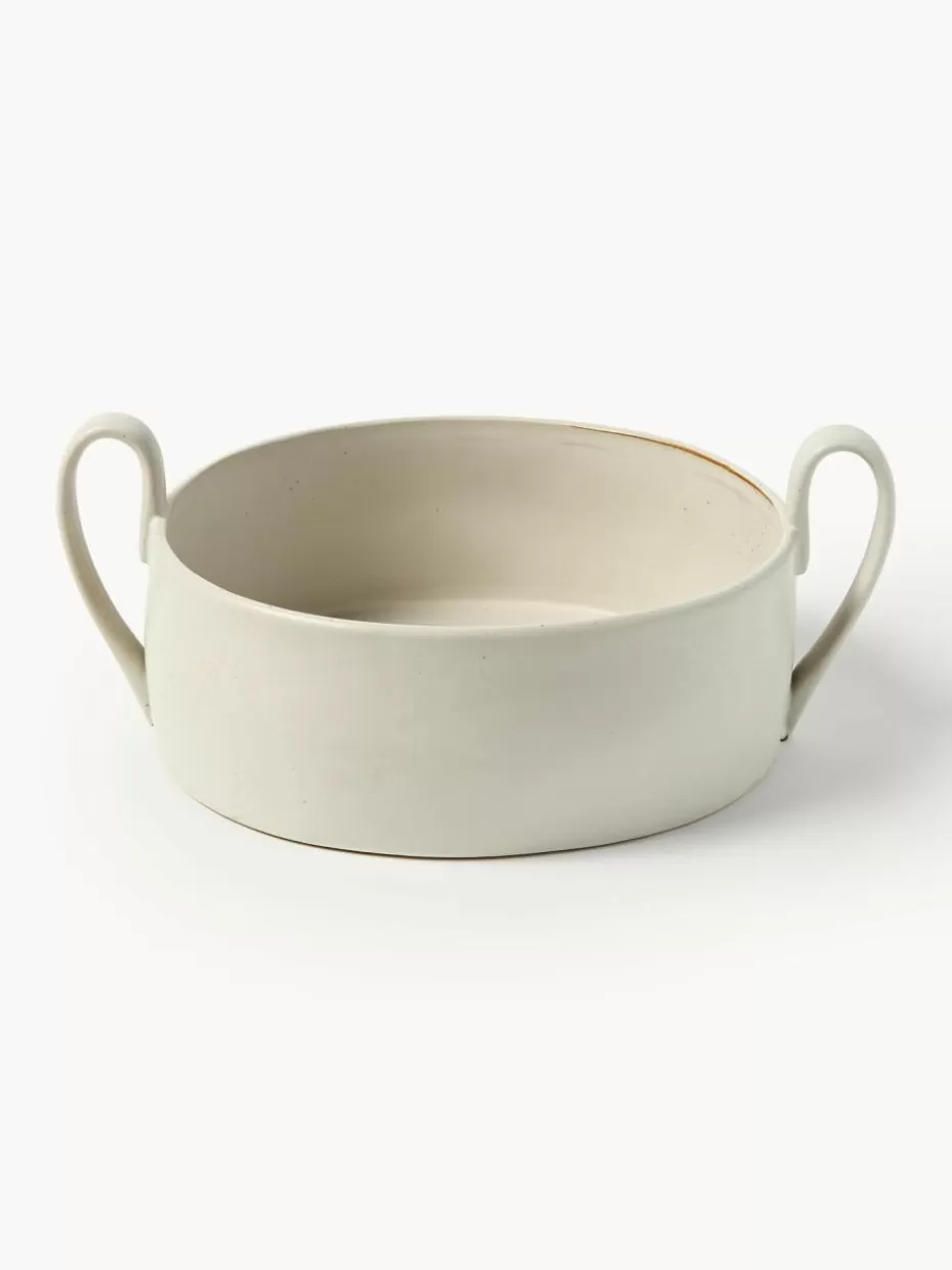 Nordic Celebrations | Servierplatten & Schüsseln-ferm LIVING Servierschüssel Flow aus Steinzeug Off White, gesprenkelt