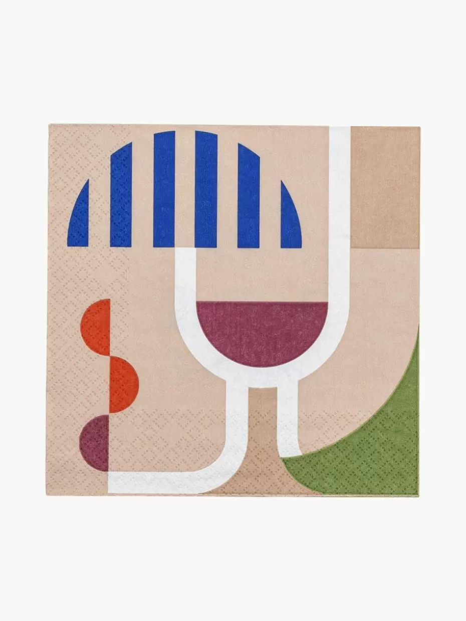 Servietten & Ringe | Servietten-Bloomingville Servietten Wine, 20 Stück