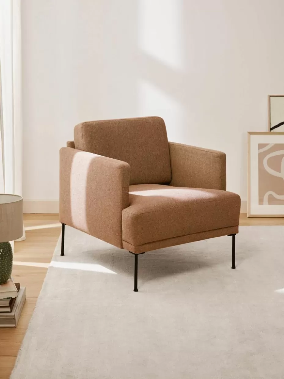 Sessel | Sofaserien-Westwing Collection Sessel Fluente Webstoff Nougat