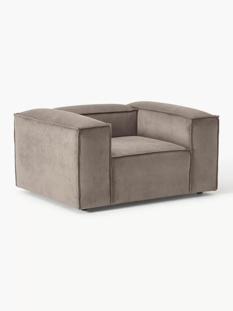Sessel | Sofaserien-Westwing Collection Sessel Lennon aus Cord Cord Taupe