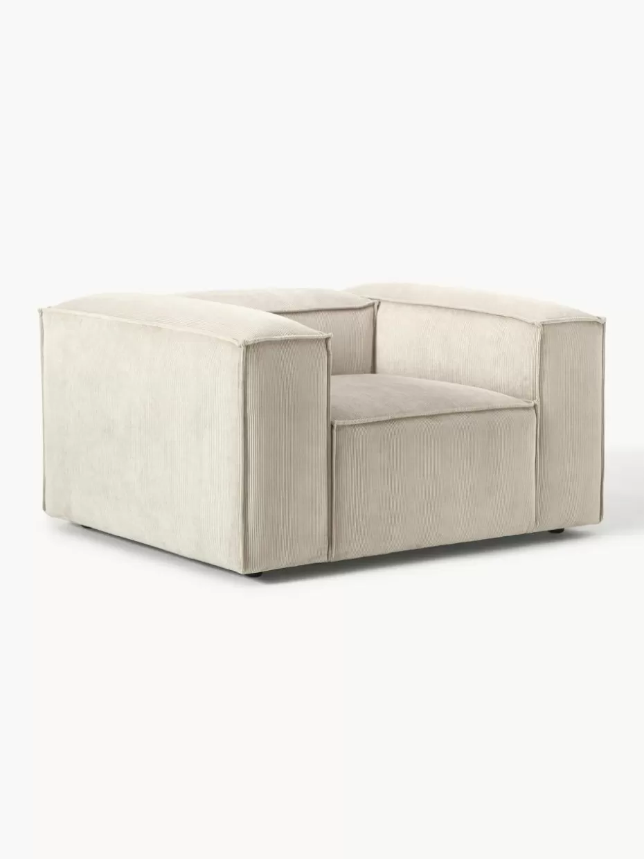 Sessel | Sofaserien-Westwing Collection Sessel Lennon aus Cord Cord Hellbeige