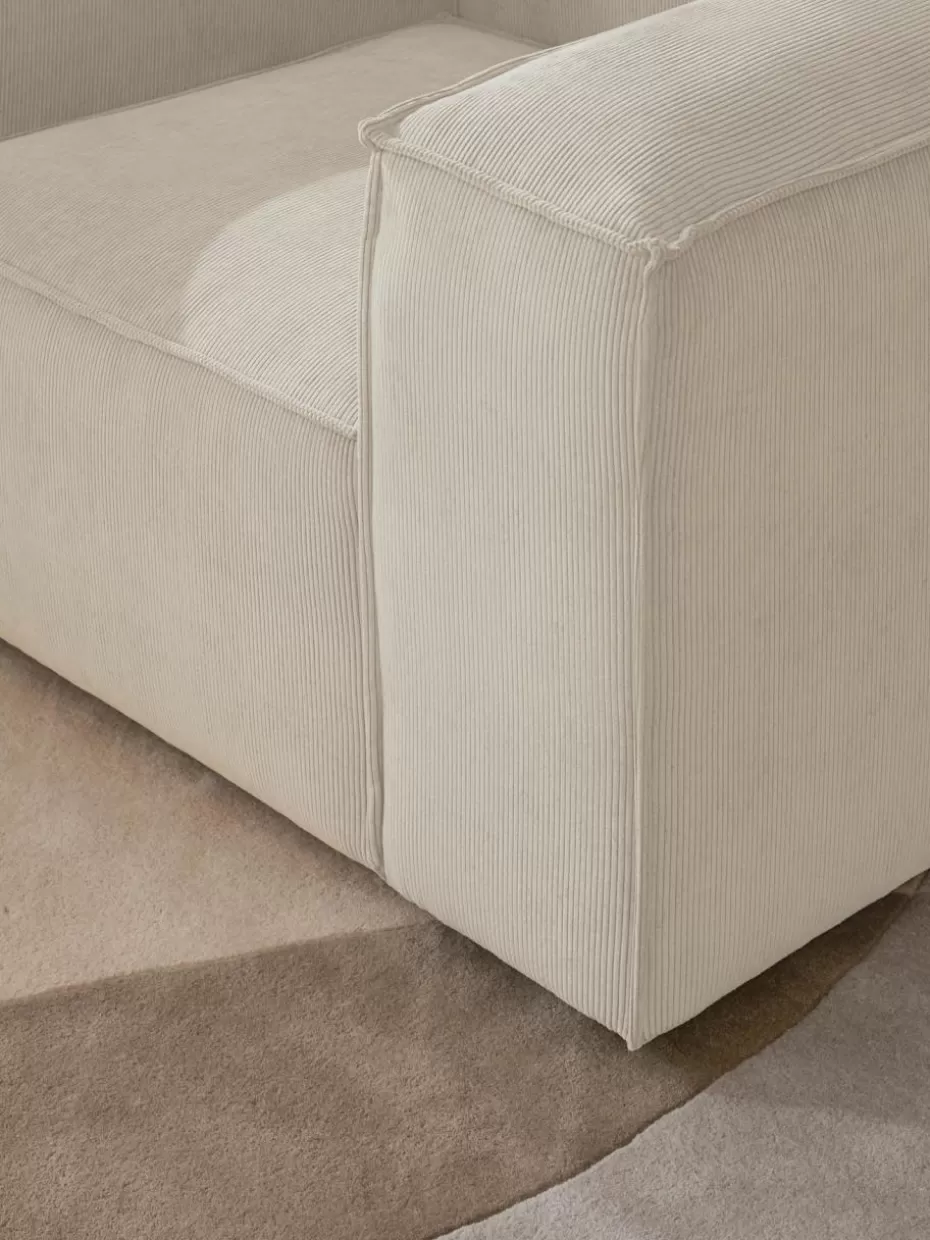 Sessel | Sofaserien-Westwing Collection Sessel Lennon aus Cord Cord Hellbeige