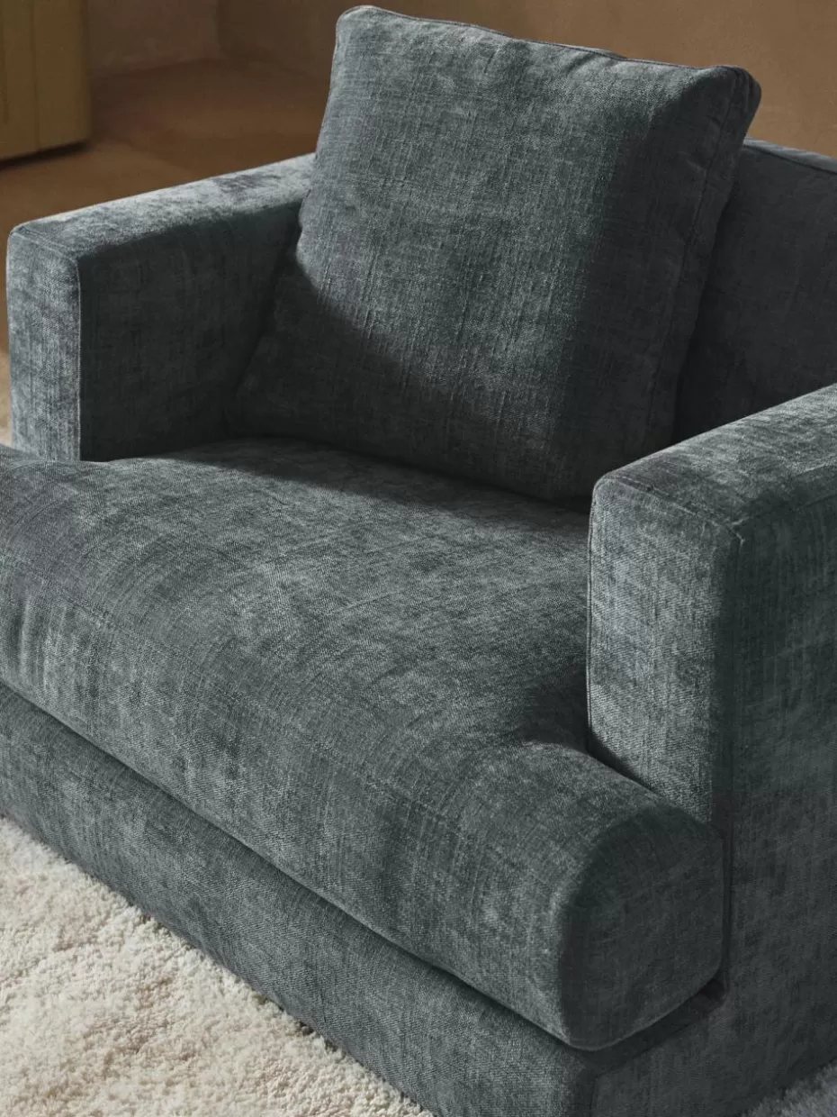 Sessel | Sofaserien-Westwing Collection Sessel Tribeca Webstoff Graublau