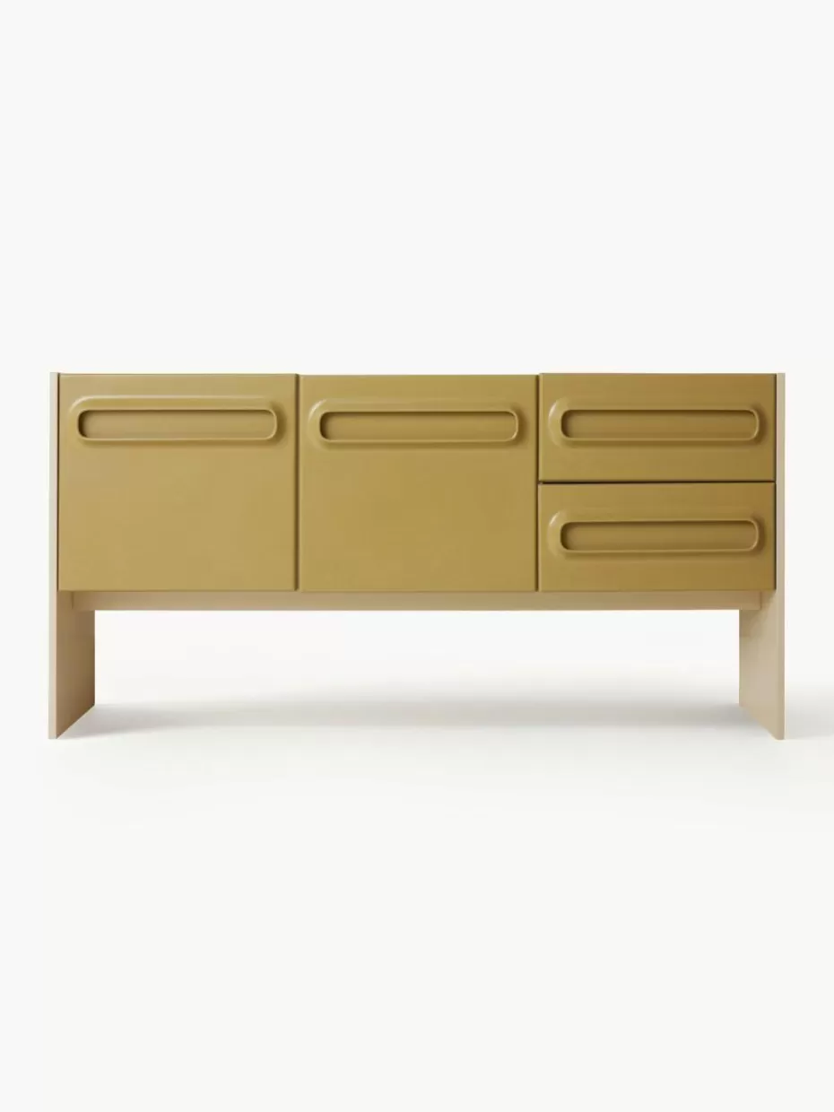 Kommoden & Sideboards-HKLIVING Sideboard Space Olivgrün, Hellbeige